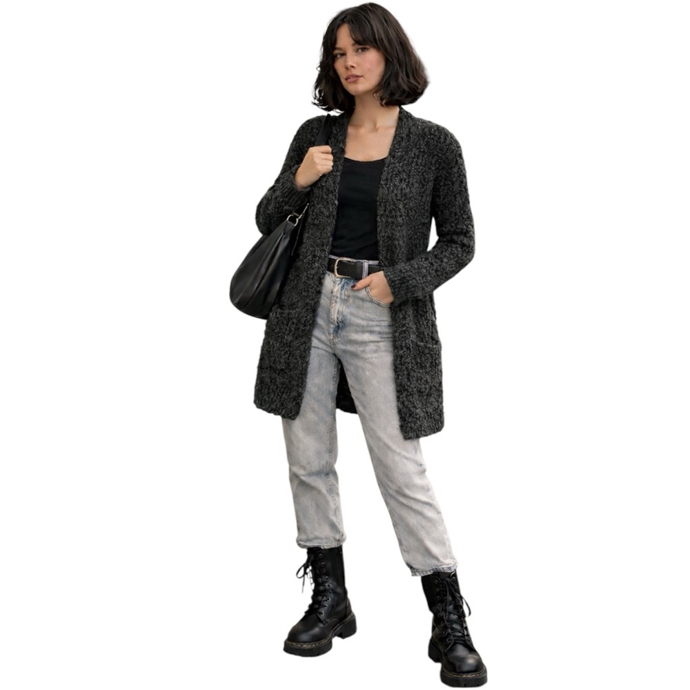 Between Me and You Textured Knit Cardigan Soft Grunge Minimal XS